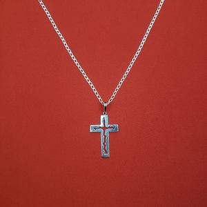 925 sterling silver cross pendant and 925 silver chain‎
